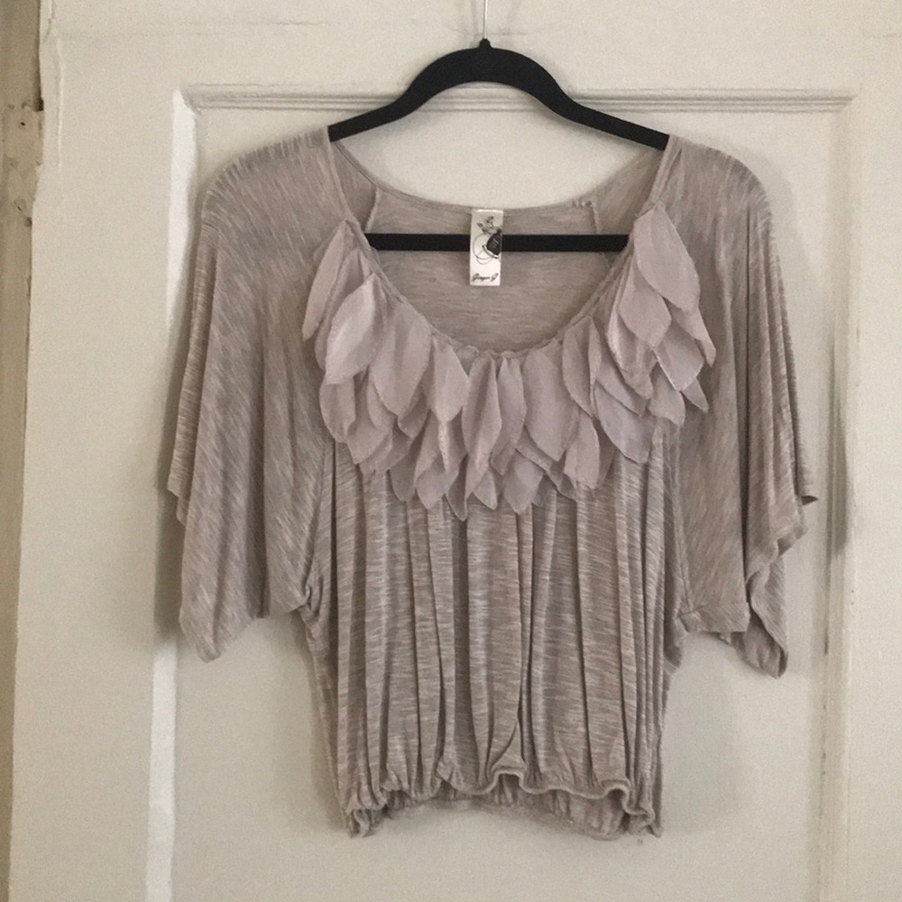 Taupe textured top